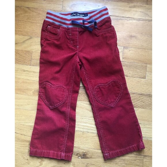 Mini Boden Red Cord Pants Size 4 - Picture 1 of 4
